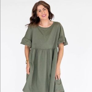 Jilly Box Road Trip Dress in Vineyard Green